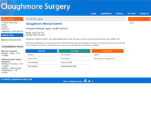 Tablet Screenshot of cloughmoresurgery.co.uk